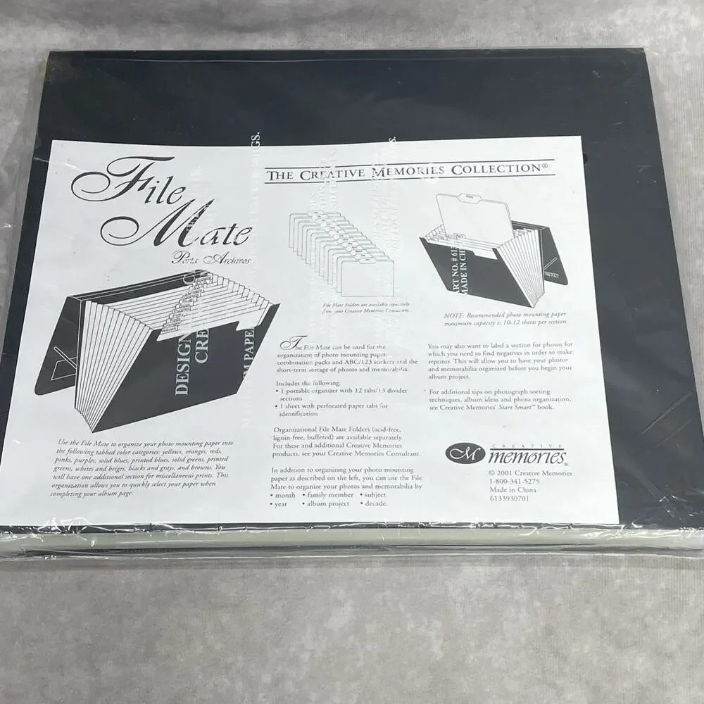 Creative Memories File Mate Accordion Organizer Storage & Crop Talk Power Layout